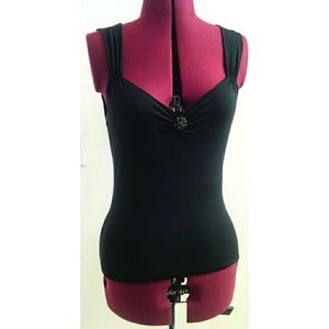 Express Design Studio tank with brooch